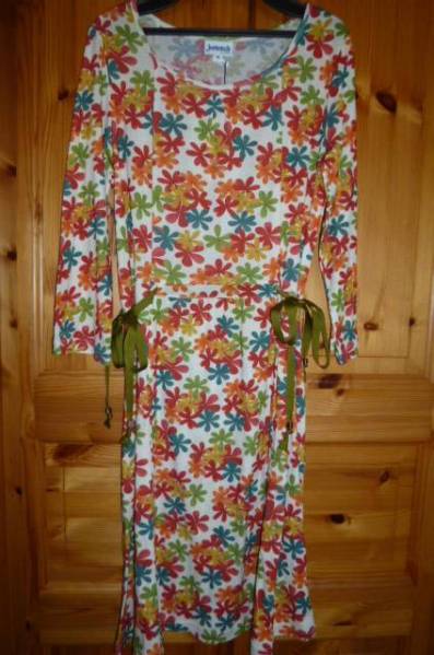 シビラホコモモラ花柄七部袖ワンピース新品