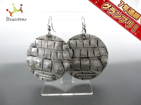 イヴサンローラン ピアス 美品 金属素材 シルバー