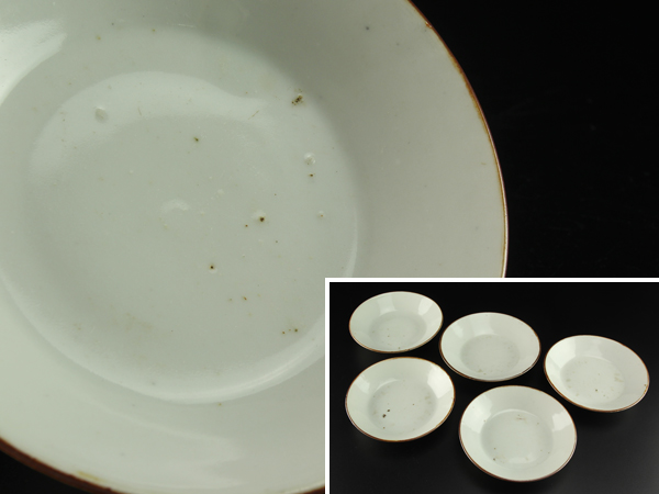 琴》中国古玩 時代白磁中皿五客 時代唐物 AI803 嚴選