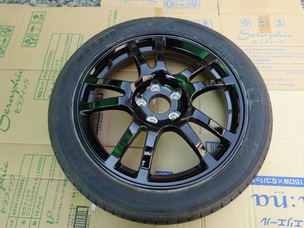 18インチ v36スカイライン　スペアタイヤ 純正ナット付き アルミ スペアタイヤ V36 スカイライン クーペ タイヤ