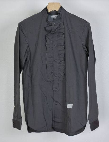 15ss アレフルード フリル シャツS 灰
