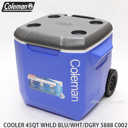 1円～ Coleman 45QT WHEELED COOLER BLU/WHT/GRY コールマン