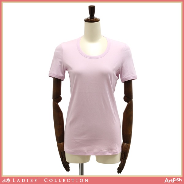 1円AVATI◇ピンク 半袖 コットンカットソーw1218*L4新品