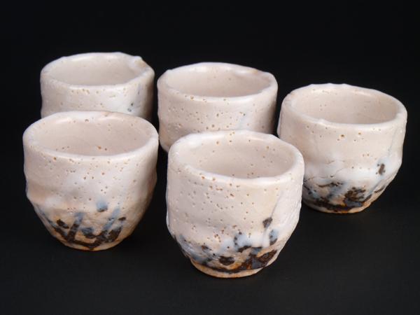 【都屋】林正太郎「志野汲出し」5客 保証品