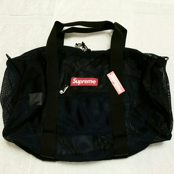 新品 Supreme 16SS Mesh Duffle Bag 黒 ＮＹ購入本物確実
