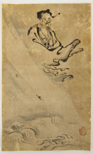 安井曾太郎 油彩画 肉筆 安井曾太郎／文化勲章受章「夕日に海」油彩