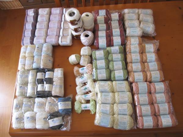 雑貨用・レース用　編み糸　大量約109玉　ハンドメイドに！