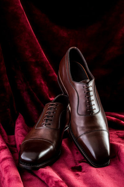 ★Santoni サントーニ23733茶7.5グッドイヤーストレートチップ②