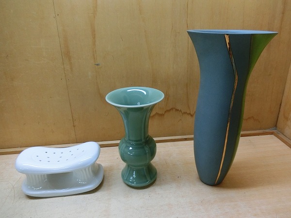 池坊 華道具 花器 生花 立花 など 3点 Mや4E