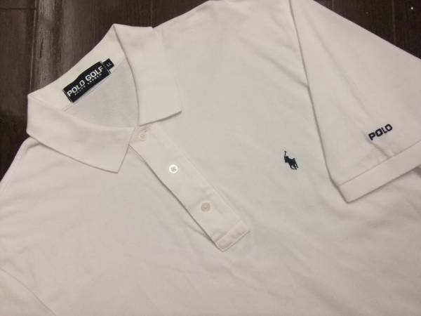 RALPH LAUREN ラルフローレン◆刺繍半袖ポロシャツLL ナイガイ