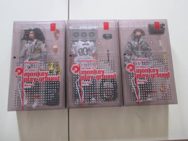 threezero monkey play-ground フィギュア 3個セット Threezero Monkey