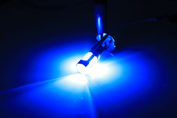 CREE製 50W H3 LEDバルブ 青 2個 無極性 フォグランプDC12V/24V