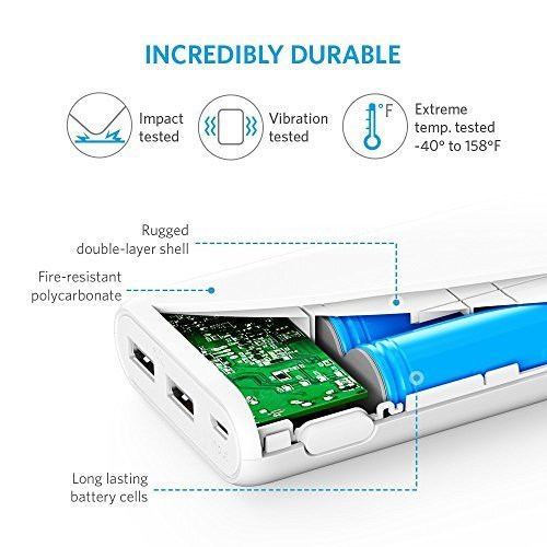 Anker PowerCore 20100 超大容量 モバイルバッテリー 白 2ポート
