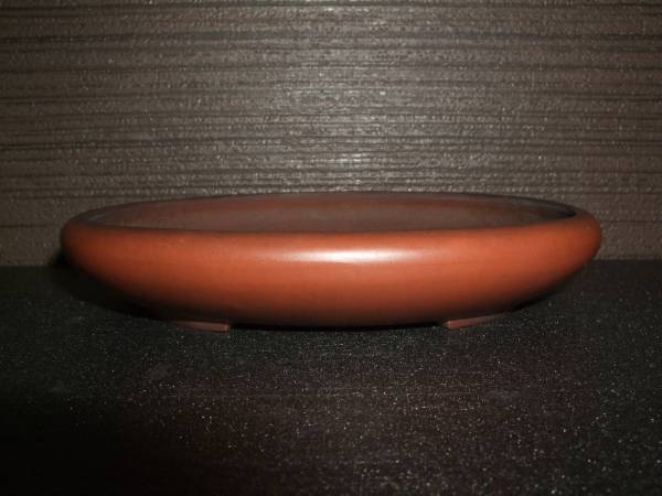 峰輝堂 [朱泥 楕円] 11.6cm
