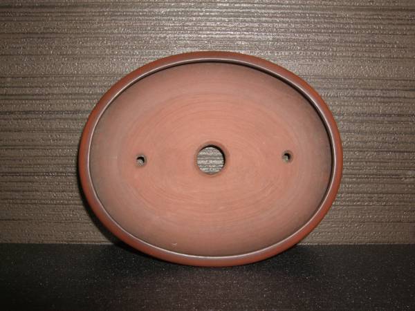 峰輝堂 [朱泥 楕円] 11.6cm