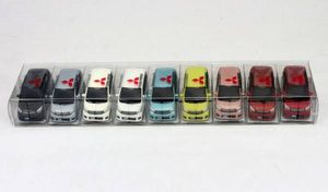 9台セット ミニカー 三菱 ekワゴン プルバック カラーサンプルミニカー