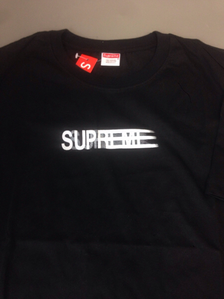 シュプリーム supreme モーションロゴ Tシャツ【ブラック/L】