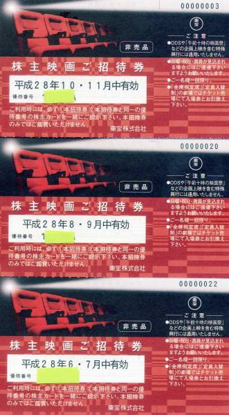 東宝株主優待券 鑑賞券18枚セット TOHOシネマズ 東宝シネマズ
