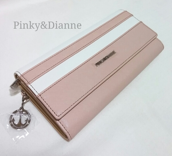 【JJ 7月号掲載】PINKY&DIANNEマリンストライプ 長財布　ピンク