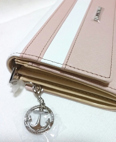 【JJ 7月号掲載】PINKY&DIANNEマリンストライプ 長財布　ピンク