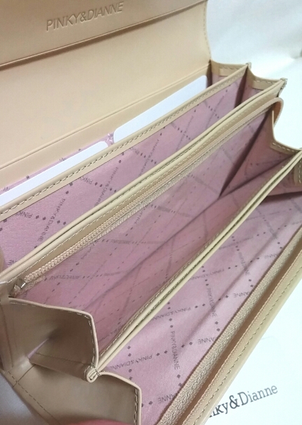 【JJ 7月号掲載】PINKY&DIANNEマリンストライプ 長財布　ピンク