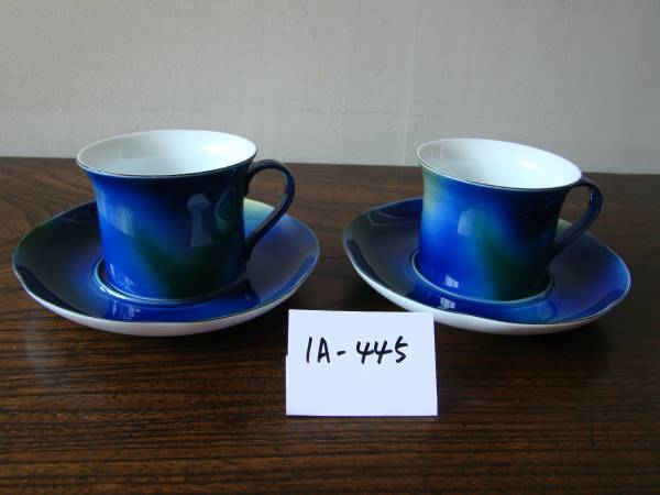 ★深川製★瑠璃★三彩★コーヒーカップ(1A-445)★宮内庁ご用達★