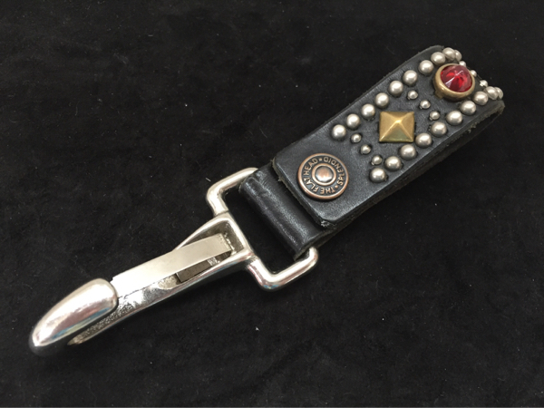 フラットヘッド スタッズキーホルダー ブラック the flat head