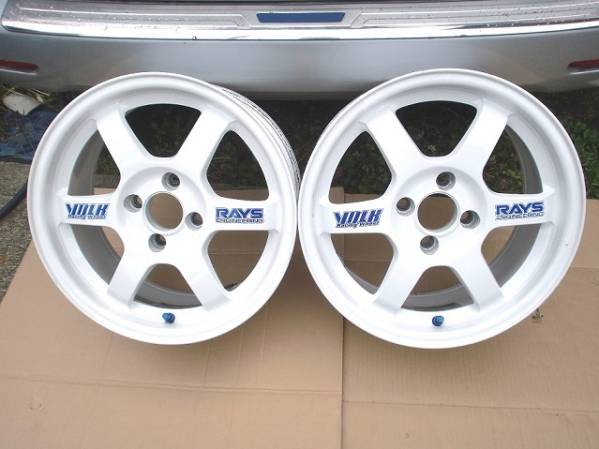 レイズ RAYS 2本 TE37 15inch 7J＋35 PCD100 4H