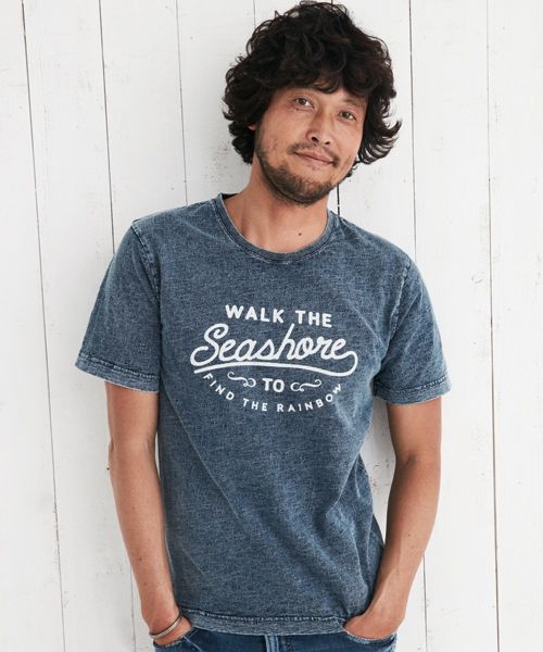 bayflow ベイフロー インディゴスラブTシャツ M