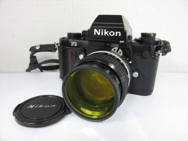 Nikon/ニコン F3 黒ボディ+NIKKOR 85mm 1:2 単焦点レンズ 1875