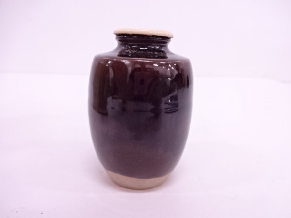 48533# 【1円～】桶谷定一造 肩衝茶入 茶道具『京焼・清水焼 【公式通販】