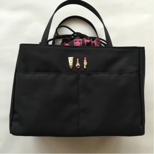 【美品】マリークワント 3COSMETICS 巾着付ポーチ