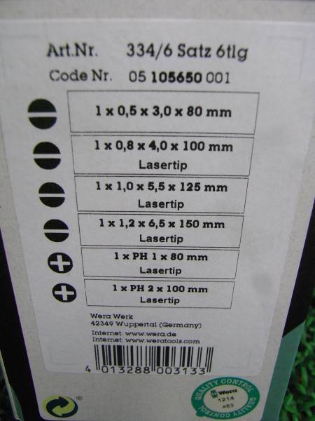 T2022★Were・プラス、マイナスドライバー6本セット・新品☆