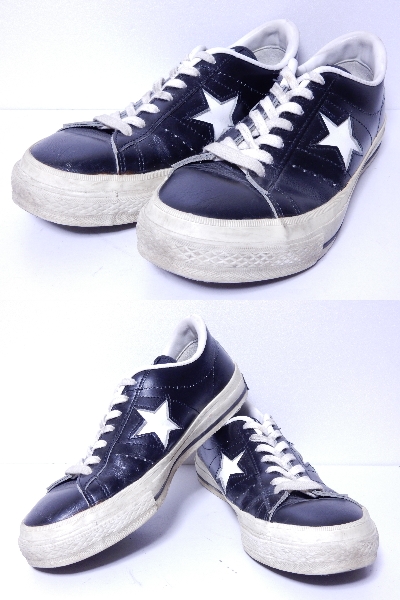 美品！コンバース日本製レザーワンスター23.5黒ブラック