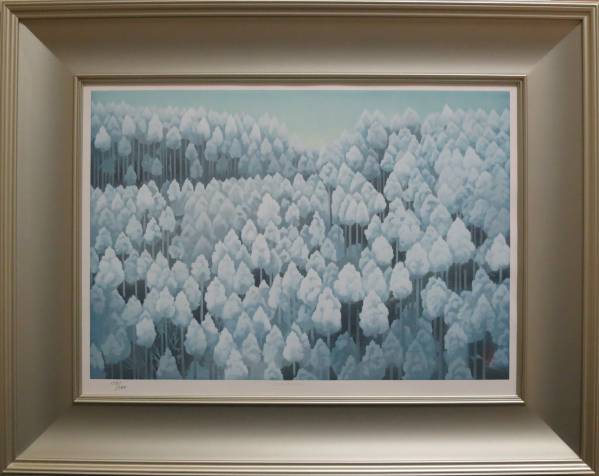 ☆東山魁夷☆ 「北山初雪」木版画 真作保証 国民的作家の東山 巨匠の眼