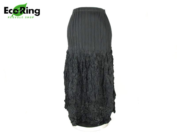 1円 超美品 プリーツプリーズ デザイン ロング スカート AV306