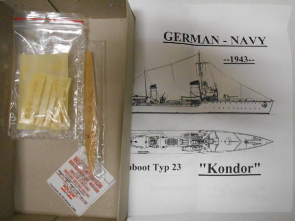 GERMAN　ＮＡＶＹ　Ｋｏｎｄｏｒ　1943HP　MODELS　1/700