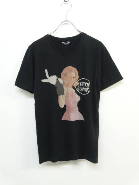 新品 PLAY BOY HYSTERIC GLAMOUR コラボ ガールTシャツ 黒 S