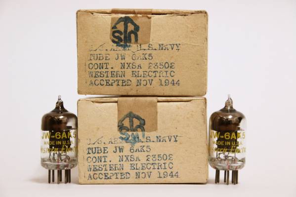 ★Western Electric JW6AK5(MIL) NOS 403 6J1互換 音出 ペア箱付