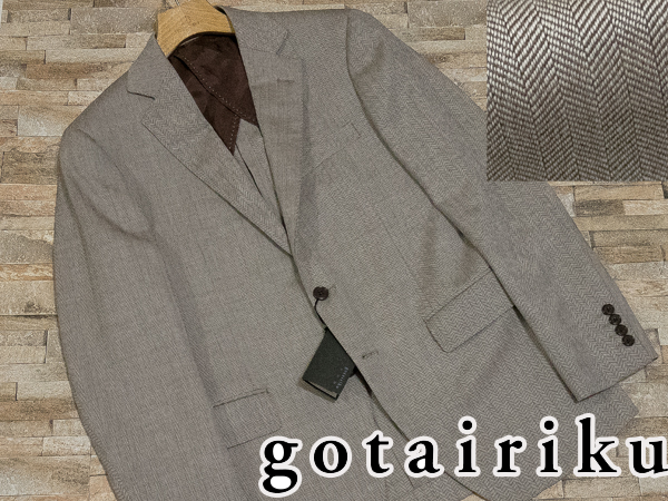 新品◇定価5.3万 五大陸 gotairiku シルク混ジャケット 36 A5