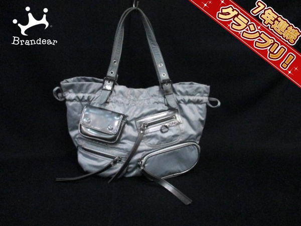 ディーゼル トートバッグ ライトグレー×シルバー DIESEL DIESEL