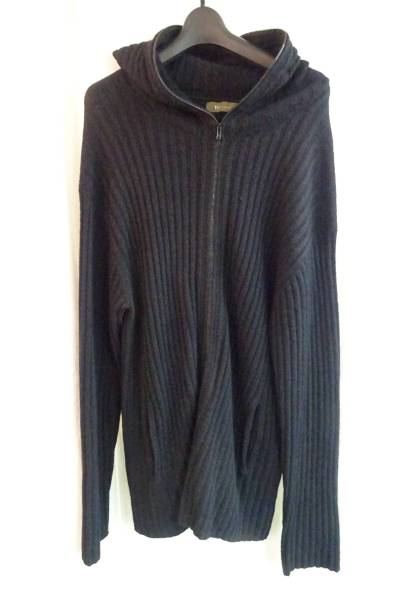 Y's for men シルクコットンニットパーカ Y's for men ヨウジヤマモトオム 黒 ニット パーカー ファッション