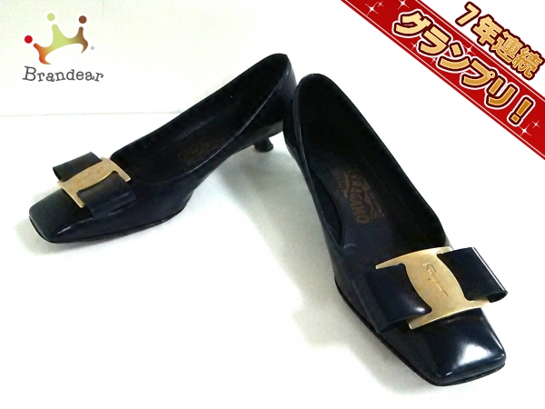 サルバトーレフェラガモ パンプス 4 1/2 レディース ヴァラ