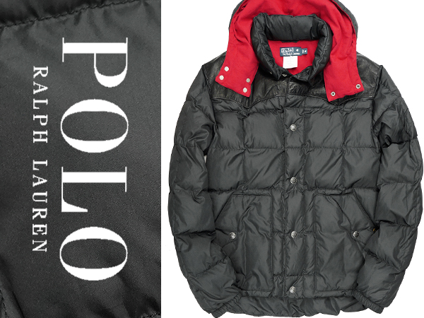 新品13万【ラルフローレン】人気レザーヨークダウンジャケットM