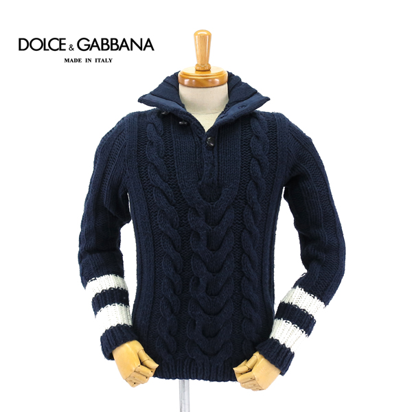 定価6万 伊製 ドルチェ&ガッバーナ ケーブル編み ニットセーター