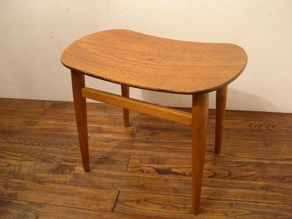 北欧 デンマーク チーク×オーク ヴィンテージスツール/IDEE無印