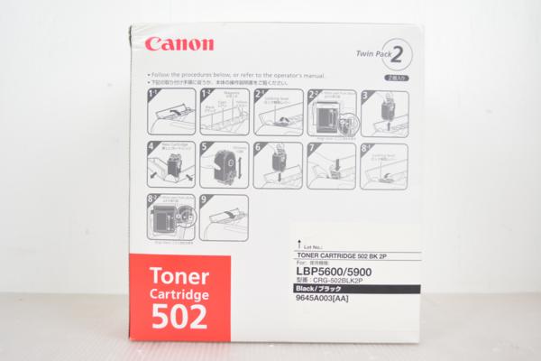 OA機器 Canon CRG-502BLK2P 未使用 Canon トナーカートリッジ CRG-502BLK2P ブラック 03453G