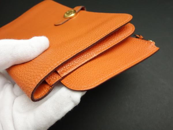 HERMES C728正規品HERMES/エルメス/長財布/ドゴン/ □L刻印/オレンジ