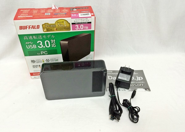 展示品BUFFALO 外付けHDD HD-LC3.0U3-BK USB3.0 3TB ,BUFFALO外付け