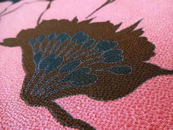 ☆美品☆詩仙堂/ちりめん大きな花柄ボックスチュニックxa479 2026年 